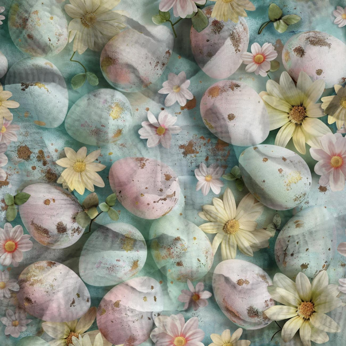 HAPPY EASTER WZ.11 - Muślin bawełniany