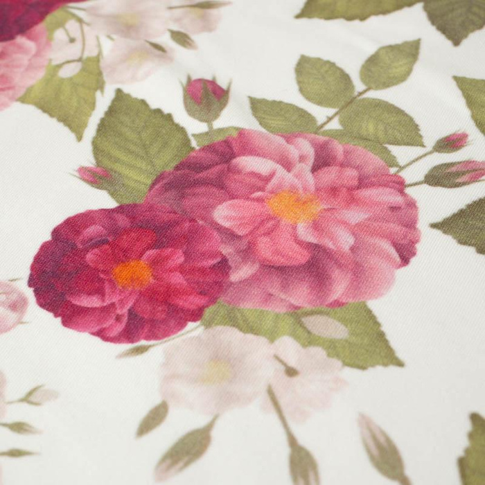 ROSE GARDEN / white - single jersey with elastane 