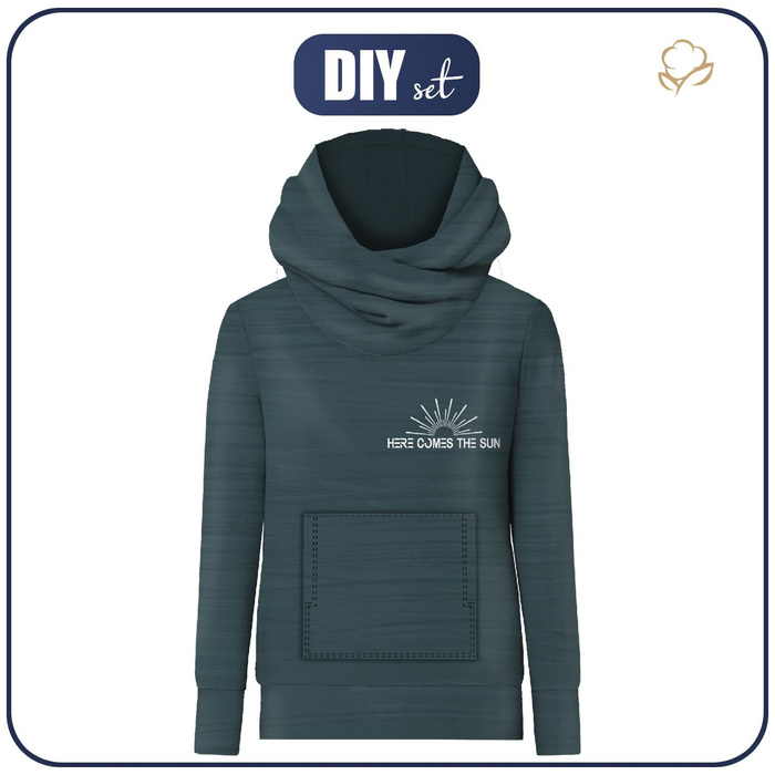 BLUZA Z KAPTUREM UNISEX (HYDRA) - HERE COMES THE SUN - zestaw do uszycia (86/92)