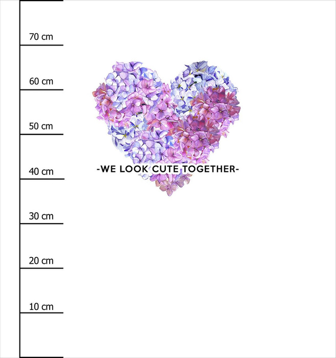 WE LOOK CUTE TOGETHER - panel (75cm x 80cm) SINGLE JERSEY PANEL