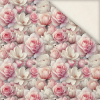 PASTEL FLOWERS WZ. 22 - Slub Weave