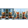 Gift pouches - CHRISTMAS ANIMALS 3 - sewing set