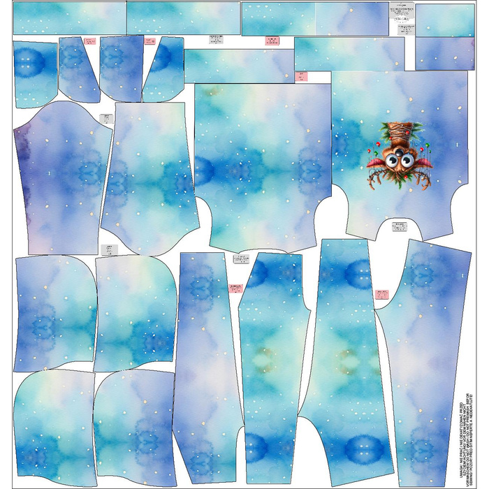 Children's tracksuit (OSLO) - Christmas animal wz. 6 - sewing set (98/104)