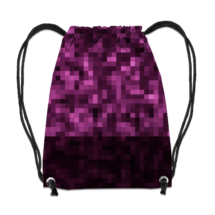GYM BAG - PIXELS pat. 2 / purple - sewing set