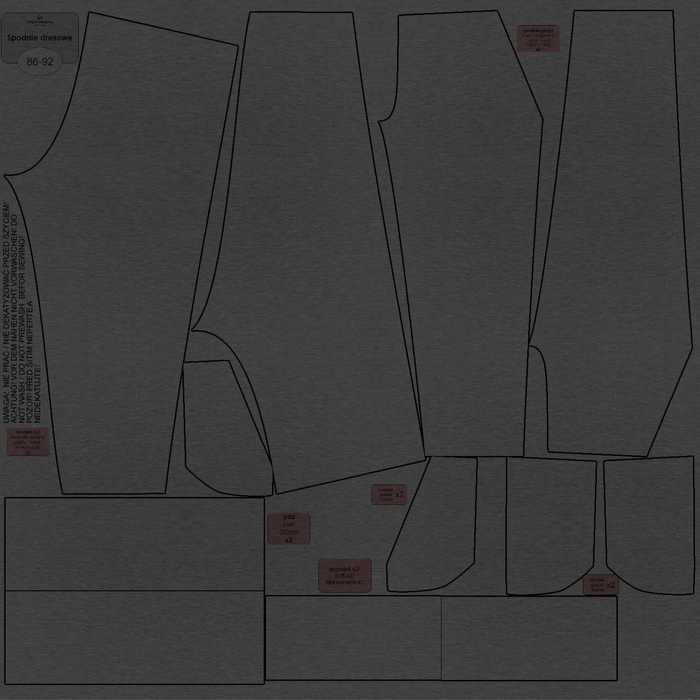 CHILDREN'S JOGGERS (LYON) - GRAPHITE - looped knit fabric