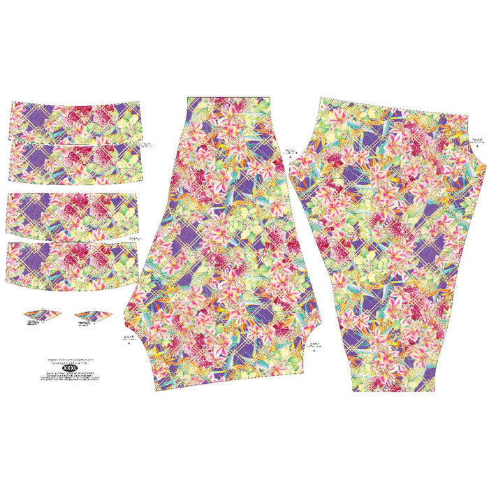 LEGGINSY SPORTOWE - KWIATY / RAMKI - L