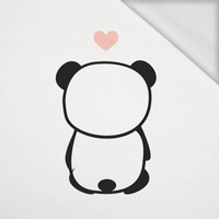PANDA / PALE PINK size "S" 30x45 cm - white (back) - panel looped knit