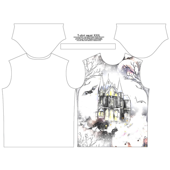 T-SHIRT MĘSKI - ZACZAROWANY DWÓR (ZACZAROWANA NOC) - single jersey XXXL