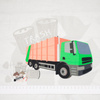 GARBAGE TRUCK - panel looped knit 