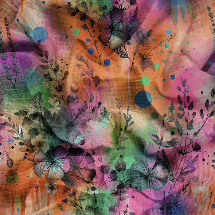 FLORAL REVERIE WZ. 3 - Cotton muslin