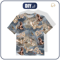 KINDER T-SHIRT- ZAUBERWELT MIX M.2 (MAGIC) - Single Jersey (116/122)