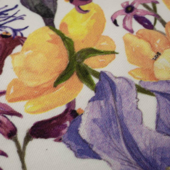 IRISES (IN THE MEADOW) - looped knit fabric