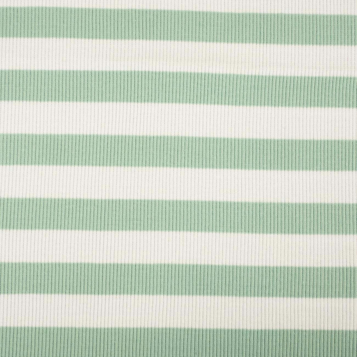 Strickware gerippt - STREIFEN / MINZE