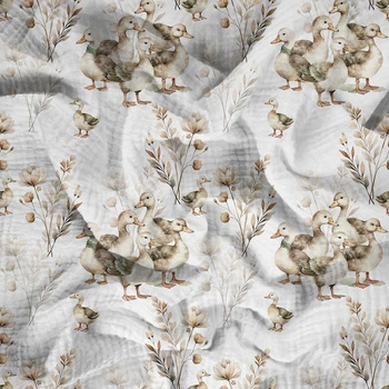 <p dir="ltr"><strong>Cotton muslin double gaze type</strong></p>
<p dir="ltr"><span>Cotton muslin consists of two thin layers with a characteristic wavy structure.</span></p>
<p dir="ltr"><span>The fabric is light, soft and flimsy.</span><span><br /></spa