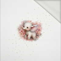 CUTE PINK ELEPHANT - panel (60cm x 50cm) looped knit