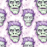 PASTEL FRANKENSTEIN - Cotton woven fabric