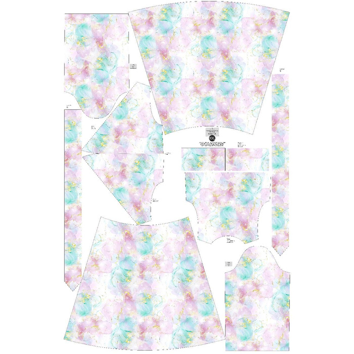 SUKIENKA KOPERTOWA "BIANCA" (L) - ALCOHOL PASTEL WZ.1 - zestaw do uszycia