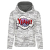 CLASSIC WOMEN’S HOODIE (POLA) - COMIC BOOK / yeah (purple - red) - looped knit fabric - XXL