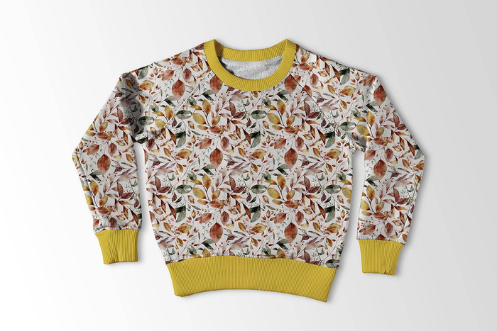 HERBSTBLÄTTER M. 2 (BUNTER HERBST)  - Lycra 300g