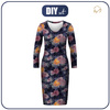 PENCIL DRESS (ALISA) - FLORAL AUTUMN PAT. 4 - sewing set