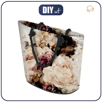 TORBA SHOPPER - WATERCOLOR FLOWERS WZ. 4 - zestaw do uszycia