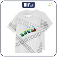 KID’S T-SHIRT - LOCOMOTIVE (train) / acid (grey) - single jersey