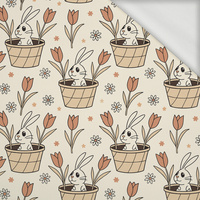 HAPPY BUNNY WZ. 3 - looped knit fabric