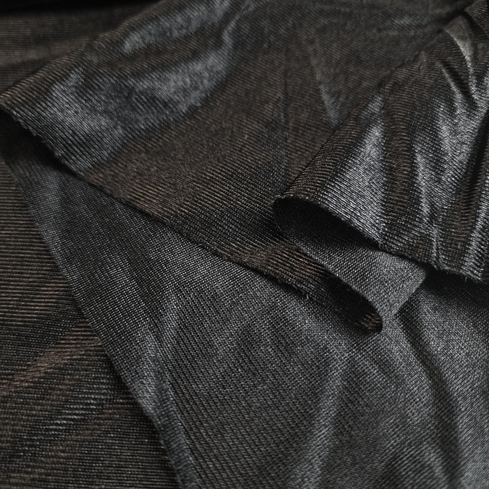 BLACK - lurex knit fabric