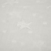 STARS / white - Embroidered cotton fabric