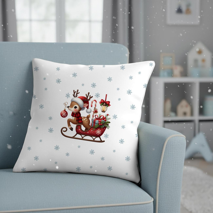 WINTER ANIMALS wz.18 - PANEL (60cm x 50cm) lekka dzianina drapana