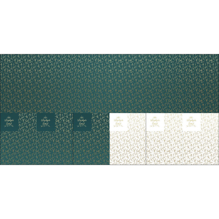 SERVIETTEN UND TISCHLÄUFER - WESOŁYCH ŚWIĄT / WEIHNACHTSZWEIGE - Nähset