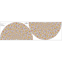 SUNFLOWERS / stripes - circle skirt panel M