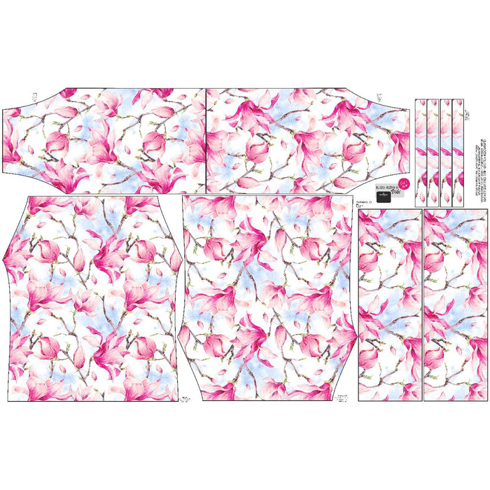 Bardot halenka (VIKI) - MAGNOLIE - Sada šití