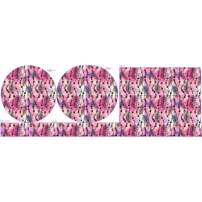 DEKOKISSEN - PINKE FEDERN UND PERLEN - Nähset