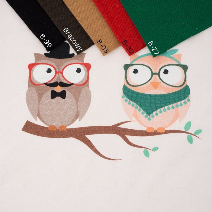 TWO OWLS / beige - panel looped knit 