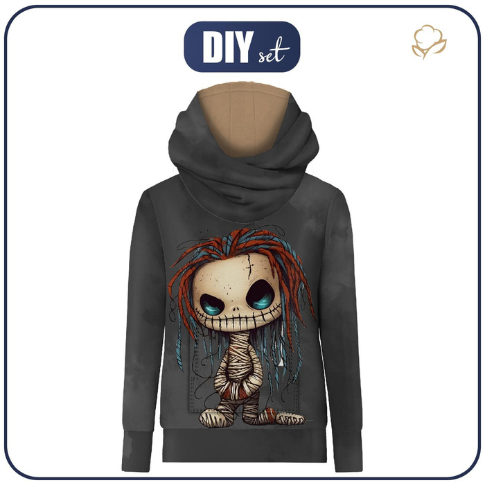 UNISEX HOODIE (HYDRA) - VOODOO DOLL - sewing set (122/128)