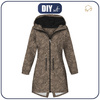 WOMEN'S PARKA (ANNA) - ROSES / CONTOUR / brown - sewing set XL