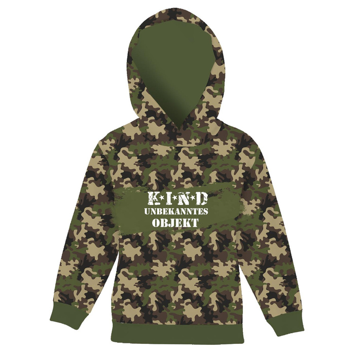 KID'S HOODIE - KIND / CAMOUFLAGE - looped knit fabric (134/140) DE