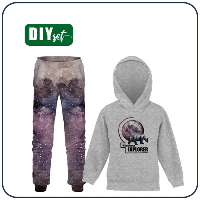 Jogginganzug für Kinder (OSLO) - GALAXY / melange hellgrau - Nähset