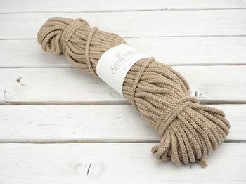 Sznurek  bawełniany  okrągły 8mm - MOTEK - KAWA Z MLEKIEM