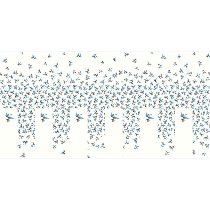 NAPKINS AND RUNNER - BLUE LEAVES pat. 2 - sewing set