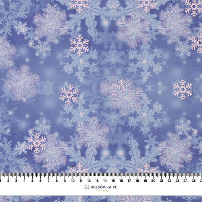 SNOWFLAKES (Very Peri) - Cotton woven fabric