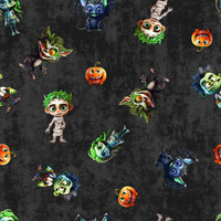 Cute Halloween wz. 7- Welur tapicerski