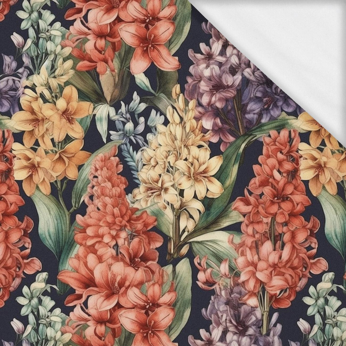 FLOWERS WZ.21- single jersey s elastanem ITY