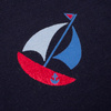 SAILING SHIPS pat. 2 / navy - single jersey