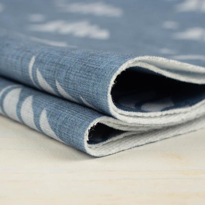 WEIHNACHTSBÄUME MIT STERNEN / ACID WASH - blau -  Sommersweat