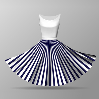 STRIPES - big circle skirt panel