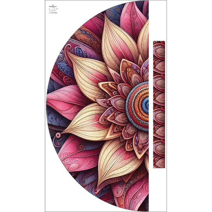 PINK FLOWER - skirt panel "MAXI" - Viscose jersey