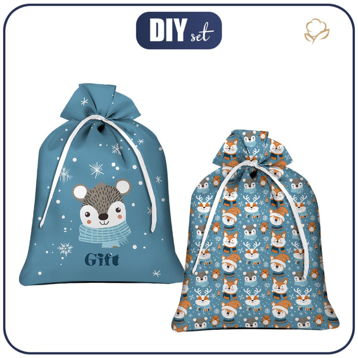 Gift pouches - WINTER 3- sewing set - SMALL