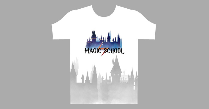 KID’S T-SHIRT - MAGIC SCHOOL (MAGIC SCHOOL) - Single Jersey (128/134)